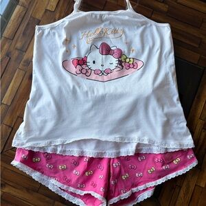 Hello Kitty Pink and White Pajama Set
